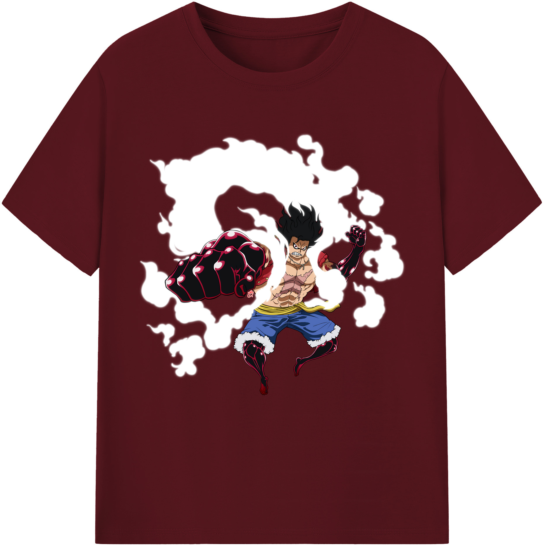 ワンピース モンキー・D・ルフィ ONE PIECE Monkey D. Luffy 綿100％半袖Tシャツ（フロントプリント）